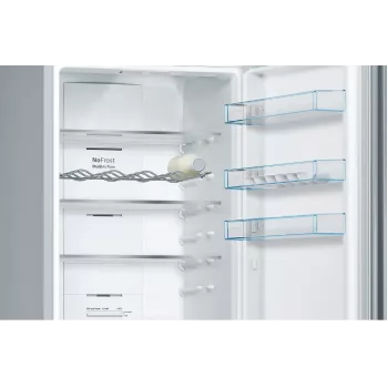 Combinado frigorífico-congelador Bosch Serie 4 KGN39VIEB independente 368 L, classe de eficiência energética E, aço inoxidável, NoFrost, congelador em baixo