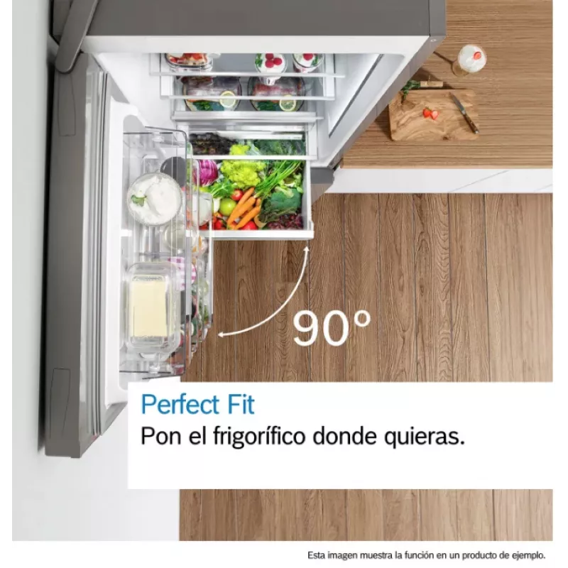 Combinado frigorífico-congelador Bosch Serie 4 KGN39VIEB independente 368 L, classe de eficiência energética E, aço inoxidável, NoFrost, congelador em baixo