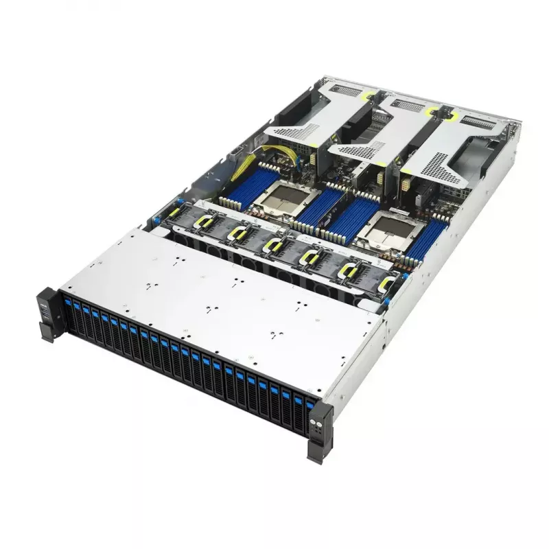 Plataforma de rack de servidor ASUS RS720A-E13-RS24G 2U AMD, 24x baías de 2,5
