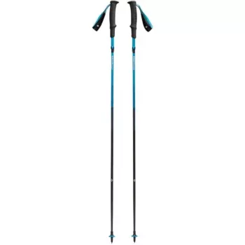 Bastões de trekking Black Diamond Distance Carbon Z — bastões dobráveis em carbono, 110 cm, 3 segmentos, 264 g