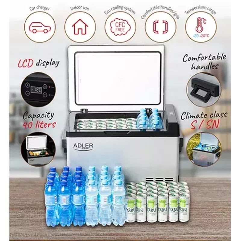 Arca congeladora Adler AD 8081 — capacidade 40 L, branco, independente, nível de ruído 40 dB