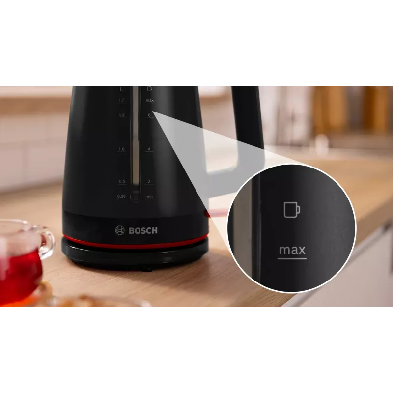 Chaleira elétrica Bosch MyMoment TWK3M123 — 1,7 L, 2400 W, preto