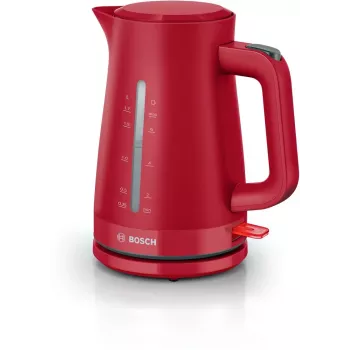 Chaleira elétrica Bosch TWK3M124, capacidade 1,7 l, 2400 W, vermelho, resistência oculta