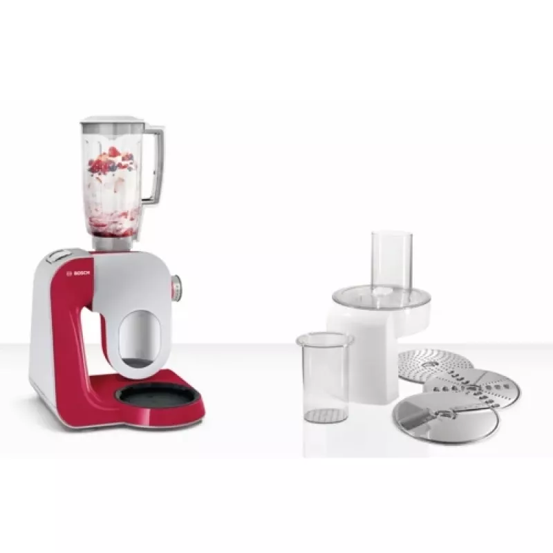 Bosch MUM58720 robot de cozinha 1000 W 3,9 l cinzento, vermelho, aço inoxidável