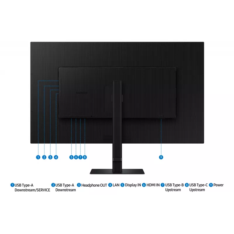 Monitor de computador Samsung S80UD 94 cm (37 polegadas) 3840 x 2160 píxeis 4K Ultra HD LCD preto