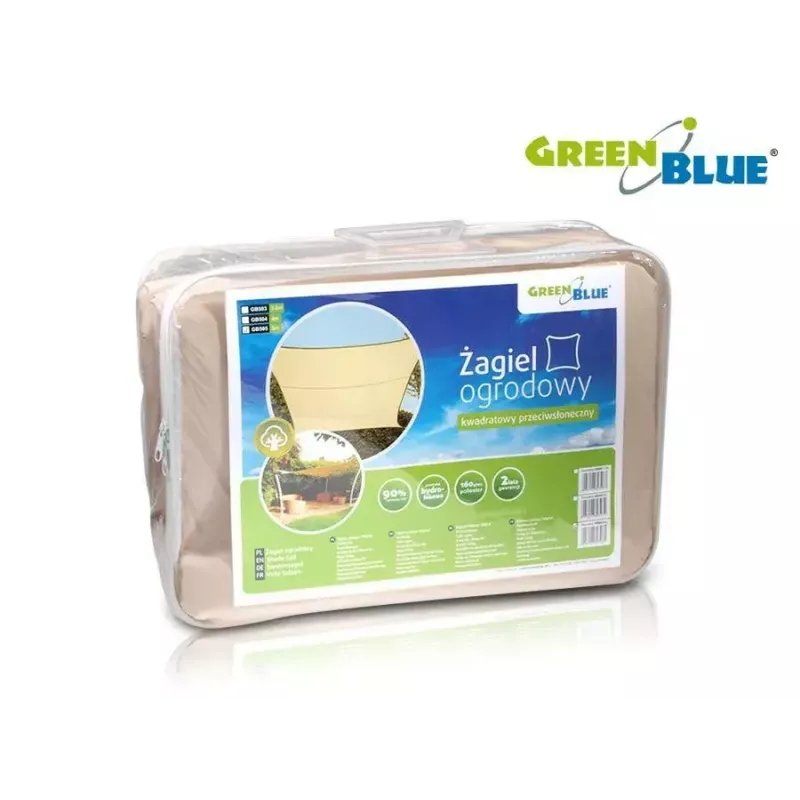 GreenBlue GB505 proteção solar UV 5 m cobertura exterior quadrada em poliéster