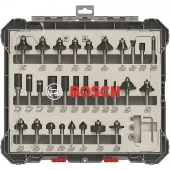 Bosch conjuntos de fresas mistas, 30 peças, conjunto de fresas, 8 mm, 30 unid.
