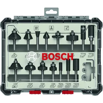 Bosch 2 607 017 471 fresadora, conjunto de fresas 15 peças
