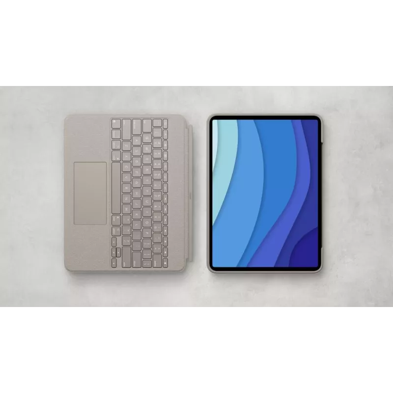 Combo Touch LOGITECH - Sand para iPad Pro 12,9 polegadas (5.ª geração) - US International QWERTY