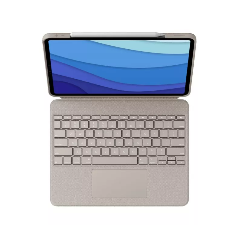 Combo Touch LOGITECH - Sand para iPad Pro 12,9 polegadas (5.ª geração) - US International QWERTY