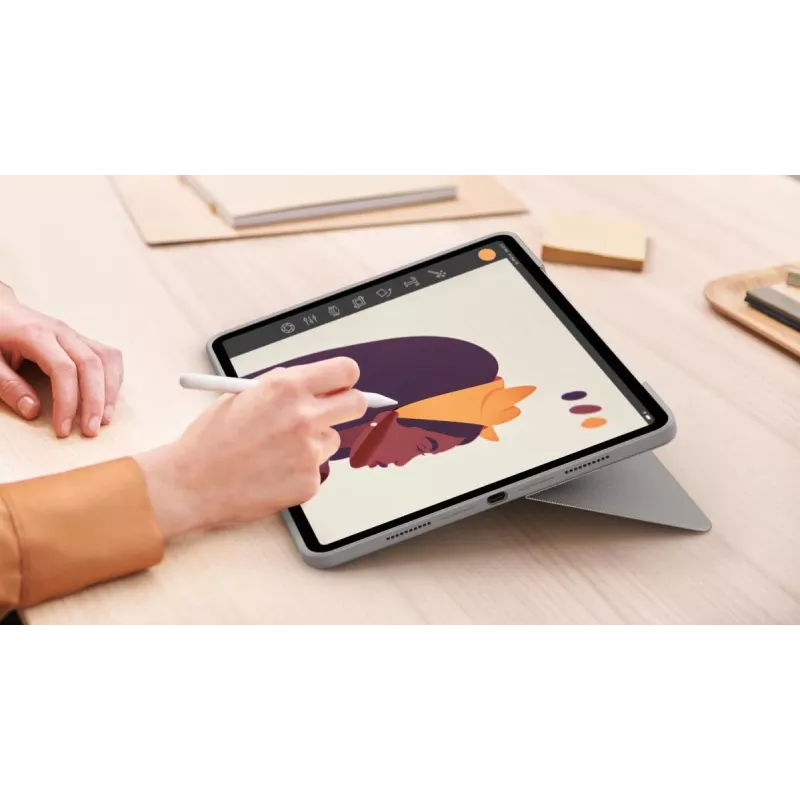 Combo Touch LOGITECH - Sand para iPad Pro 12,9 polegadas (5.ª geração) - US International QWERTY