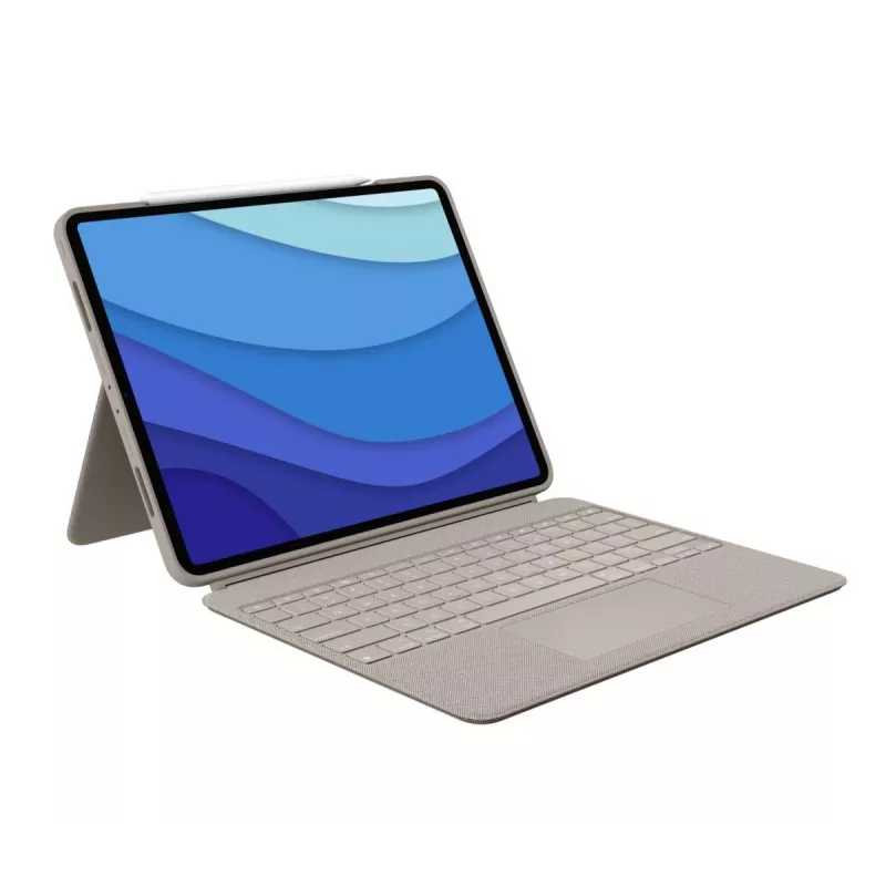 Combo Touch LOGITECH - Sand para iPad Pro 12,9 polegadas (5.ª geração) - US International QWERTY