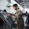 Lixadora excêntrica Bosch GEX 185-LI Professional 10000 OPM azul