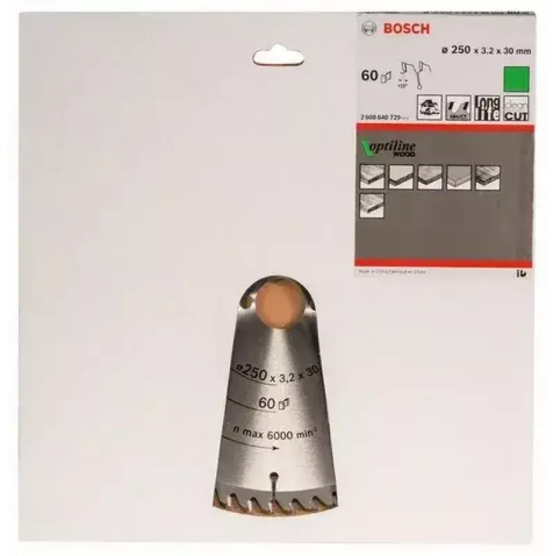 Lâmina de serra circular Bosch 2 608 640 729 25 cm furo 3 cm