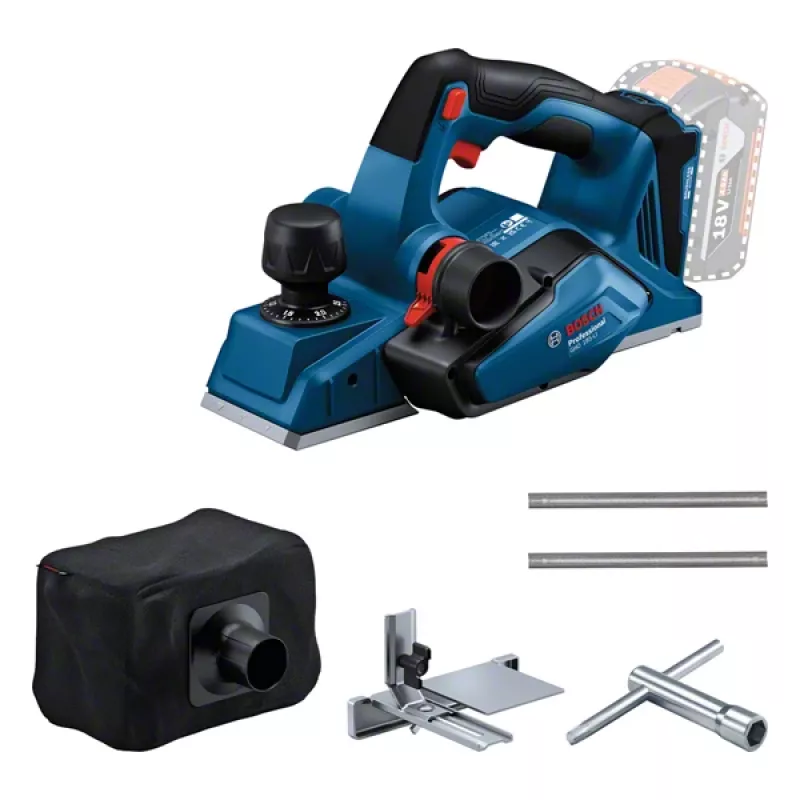 Plainha Bosch GHO 185-LI preto, azul 14000 RPM