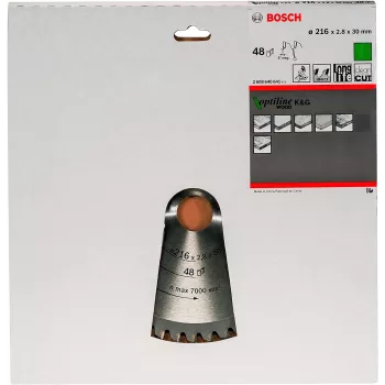 Discos de serra circular Bosch Optiline Wood, madeira, 30,5 cm, Bosch, 640 g, 1 unid.