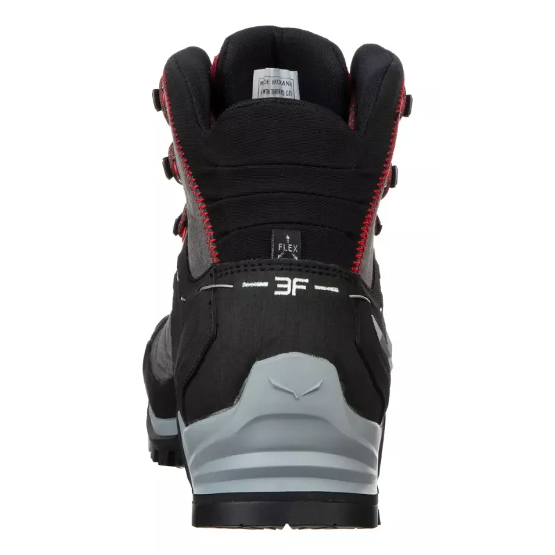 Salewa MTN Trainer Mid GTX homem adulto Charcoal cinzento vermelho couro camurça Vibram