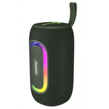 Altifalante portátil/para festas Energizer BTS163 — 16 W RMS, Bluetooth, Li-Ion 1800 mAh, MicroSD, iluminação multicolor, preto