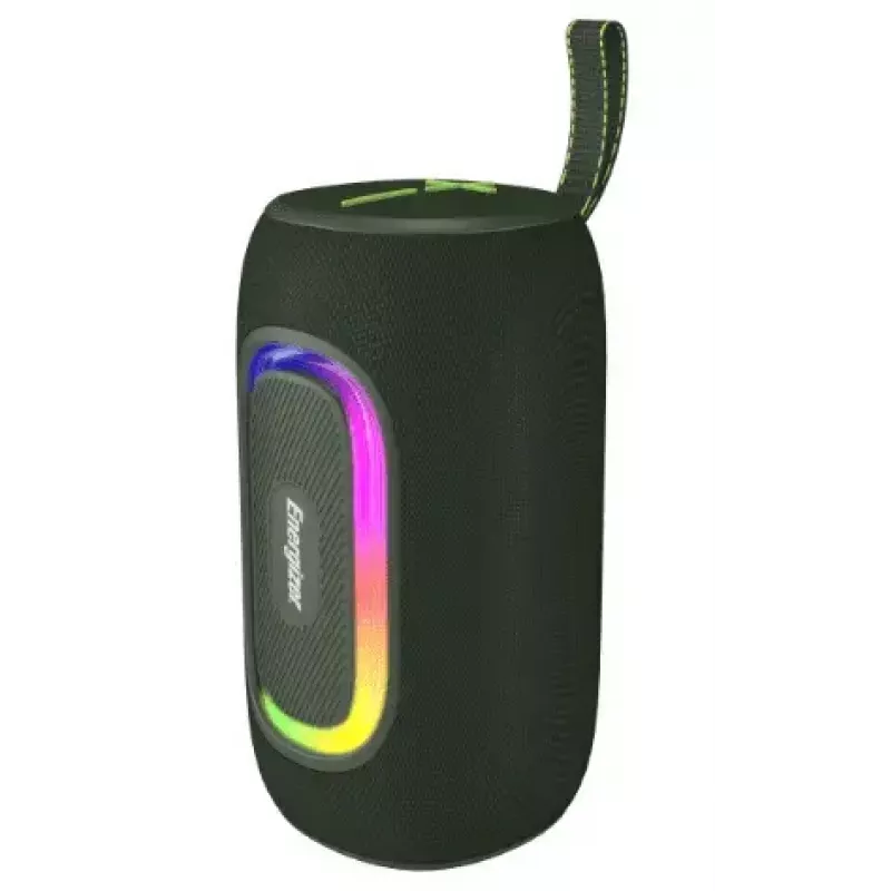 Altifalante portátil/para festas Energizer BTS163 — 16 W RMS, Bluetooth, Li-Ion 1800 mAh, MicroSD, iluminação multicolor, preto