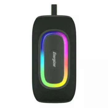 Altifalante portátil/para festas Energizer BTS163 — 16 W RMS, Bluetooth, Li-Ion 1800 mAh, MicroSD, iluminação multicolor, preto