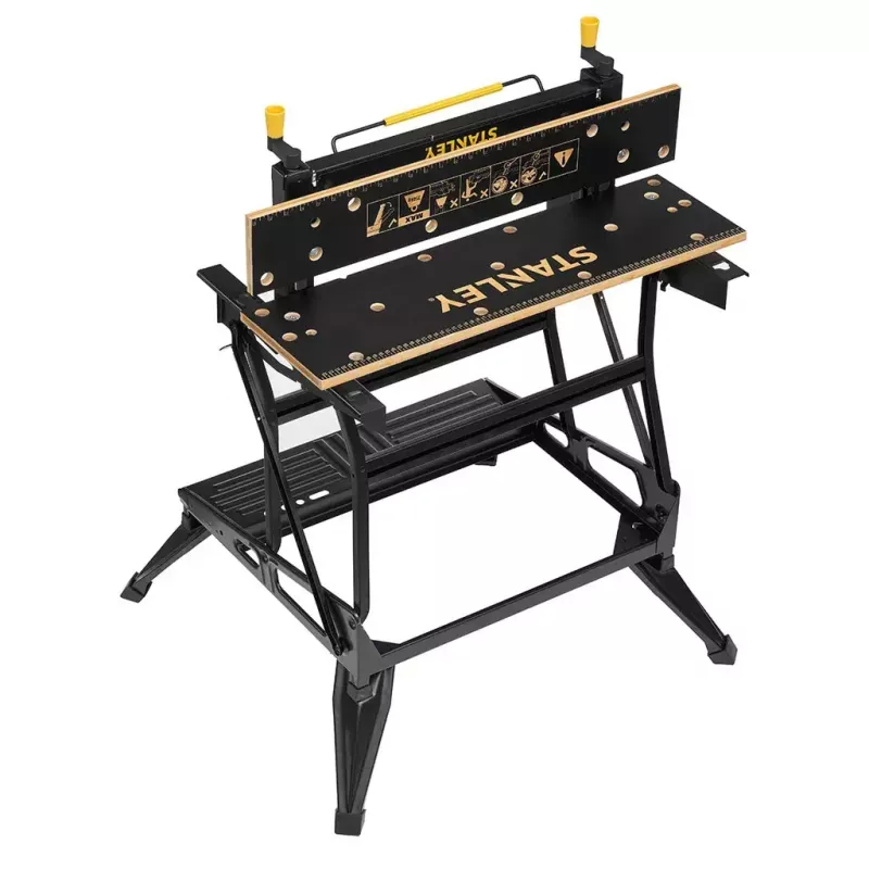 Bancada de trabalho para madeira Stanley STST83800-1 bambu aço preto amarelo 625 mm