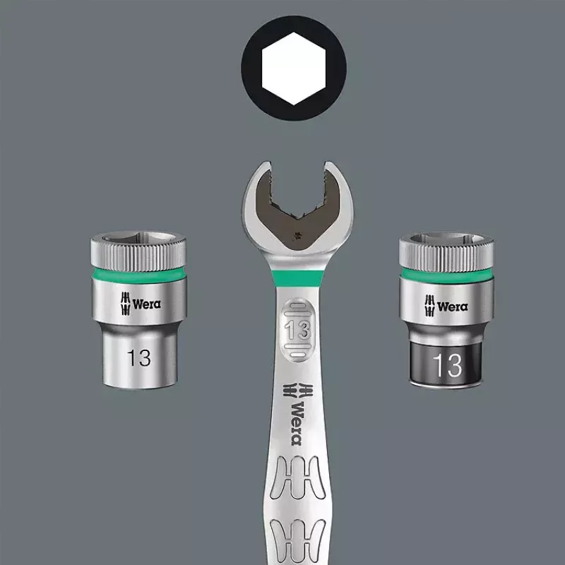 Wera 05003765001 Joker chave de bocas 17x19 mm, aço inoxidável, cromada