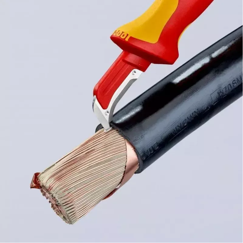 X-ato Knipex 98 55 SB vermelho amarelo lâmina fixa