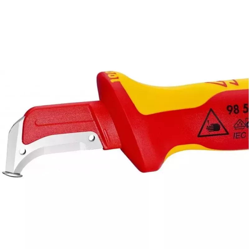 X-ato Knipex 98 55 SB vermelho amarelo lâmina fixa