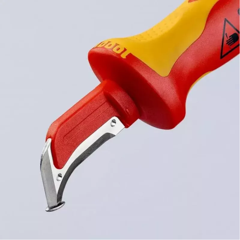 X-ato Knipex 98 55 SB vermelho amarelo lâmina fixa