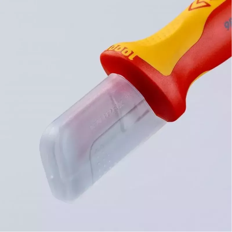 X-ato Knipex 98 55 SB vermelho amarelo lâmina fixa
