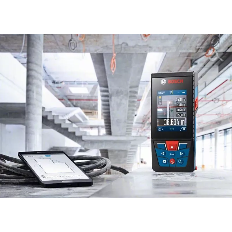 Bosch GLM 150-27 C Professional 0601072Z00 medidor de distâncias a laser, 0,08-150 m, ±1,5 mm, classe laser 2, azul/preto