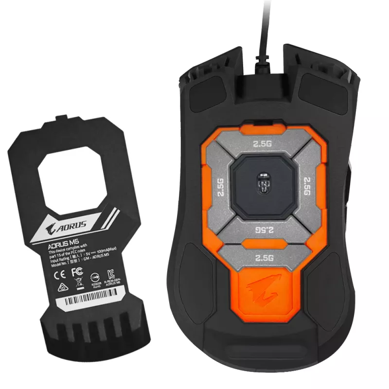 Rato GIGABYTE AORUS M5 Gaming para destro USB Type-A Ótico 16000 DPI