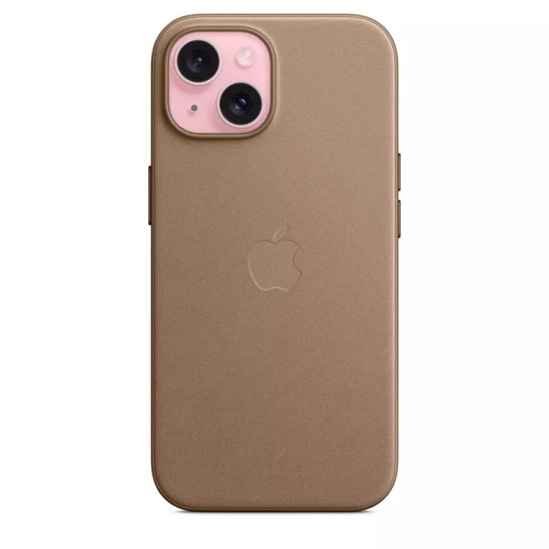 Capa Apple FineWoven com MagSafe iPhone 15 Taupe