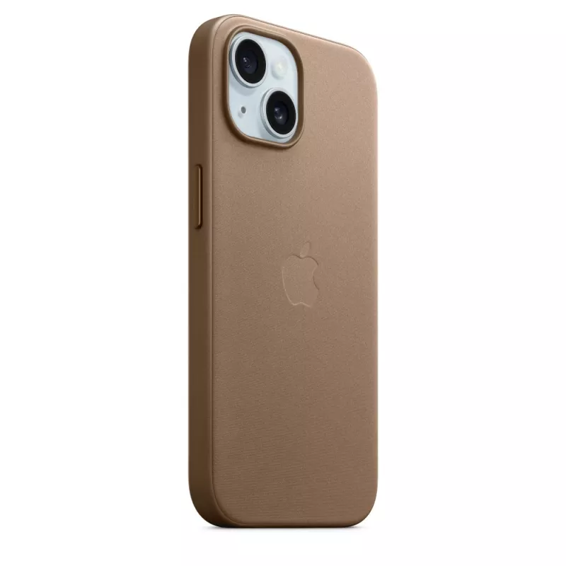 Capa Apple FineWoven com MagSafe iPhone 15 Taupe