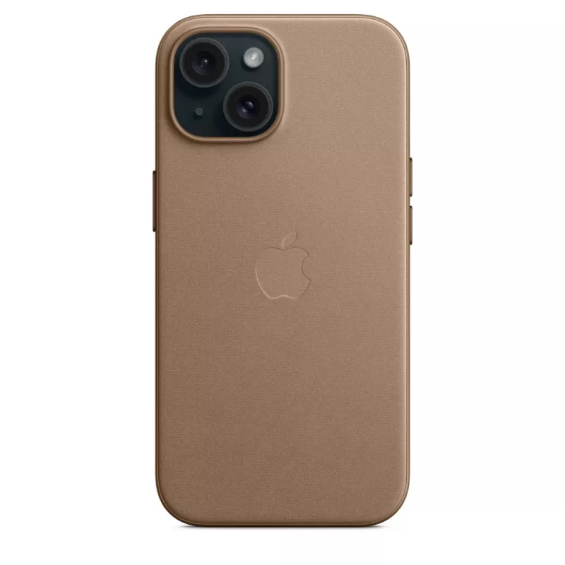 Capa Apple FineWoven com MagSafe iPhone 15 Taupe