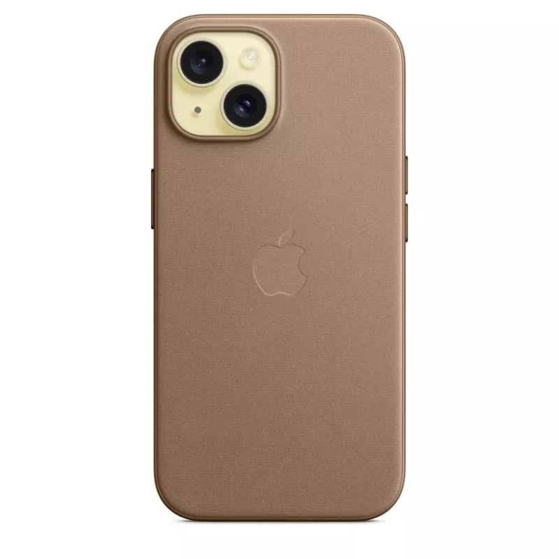 Capa Apple FineWoven com MagSafe iPhone 15 Taupe