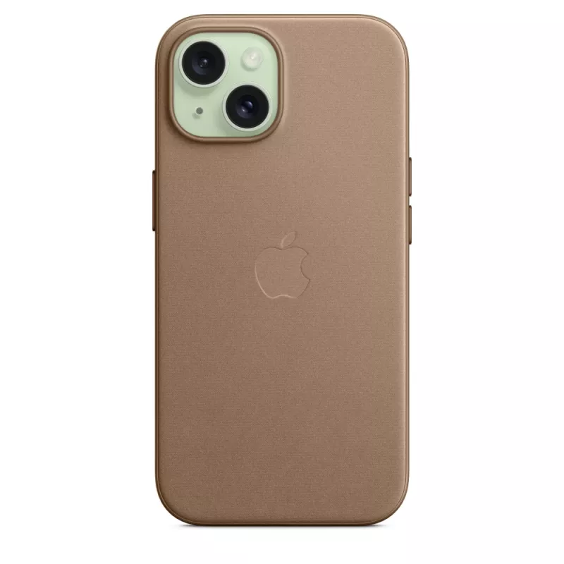 Capa Apple FineWoven com MagSafe iPhone 15 Taupe