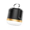 EcoFlow SCLI-B lanterna de campismo a bateria, 400 lm, 3600 mAh, entrada USB-C, caixa em ABS+TPR, IP54, preto/dourado/branco