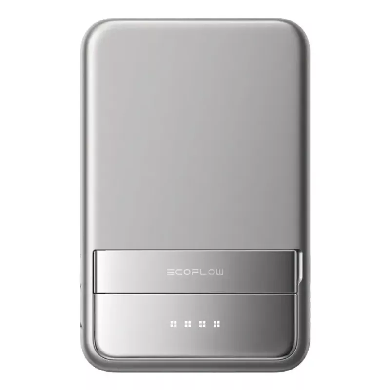 Power bank EcoFlow Rapid 5000 (iões de lítio 5000 mAh, carregamento rápido PD, 30 W total, sem fios, USB-C, prateado)
