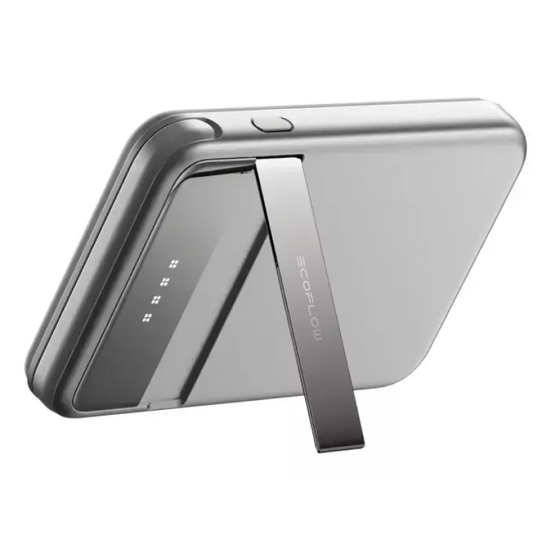 Power bank EcoFlow Rapid 5000 (iões de lítio 5000 mAh, carregamento rápido PD, 30 W total, sem fios, USB-C, prateado)
