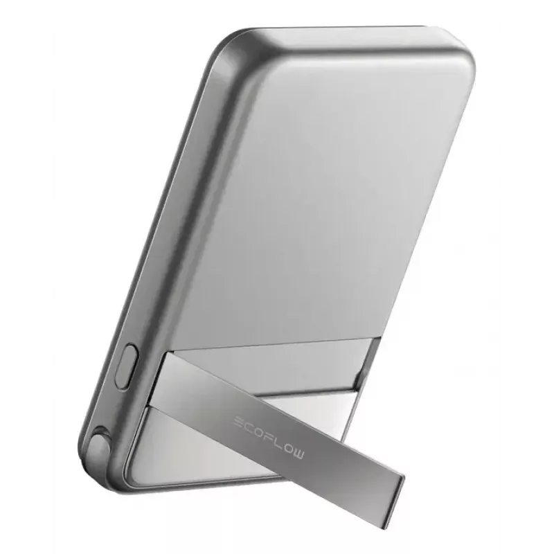 Power bank EcoFlow Rapid 5000 (iões de lítio 5000 mAh, carregamento rápido PD, 30 W total, sem fios, USB-C, prateado)