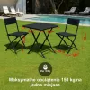 Conjunto de mobiliário de jardim Extralink L-0201P — 2 cadeiras e mesa preta