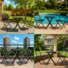 Conjunto de mobiliário de jardim Extralink L-0201P — 2 cadeiras e mesa preta