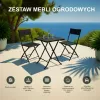 Conjunto de mobiliário de jardim Extralink L-0201P — 2 cadeiras e mesa preta