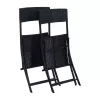Conjunto de mobiliário de jardim Extralink L-0201P — 2 cadeiras e mesa preta
