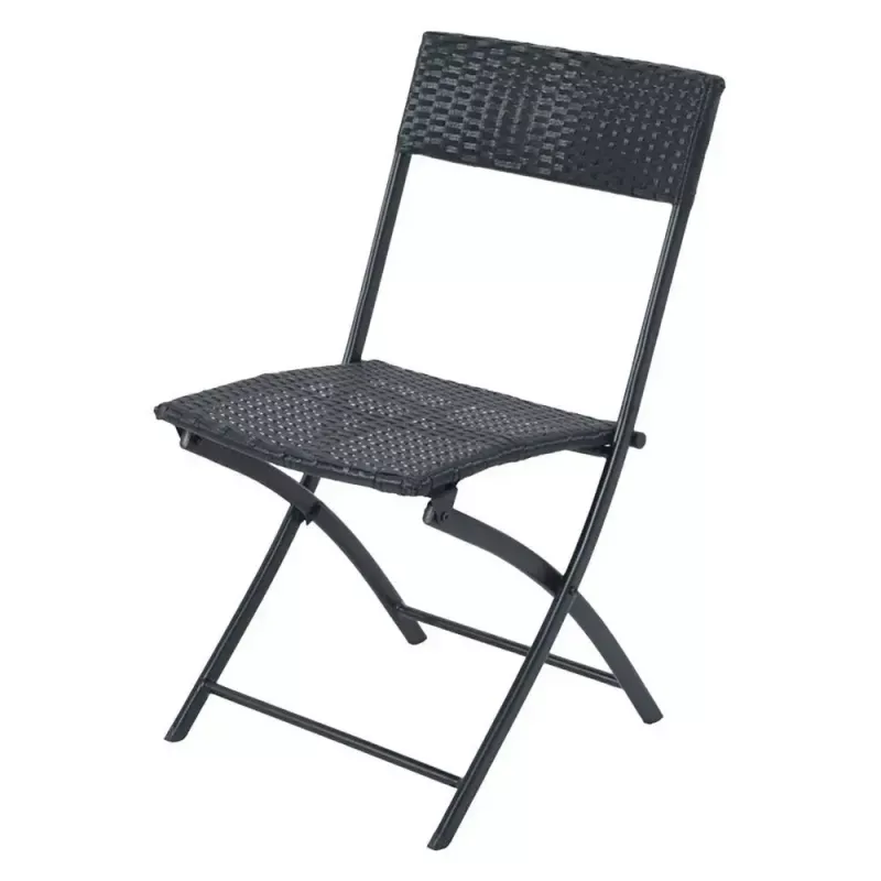 Conjunto de mobiliário de jardim Extralink L-0201P — 2 cadeiras e mesa preta