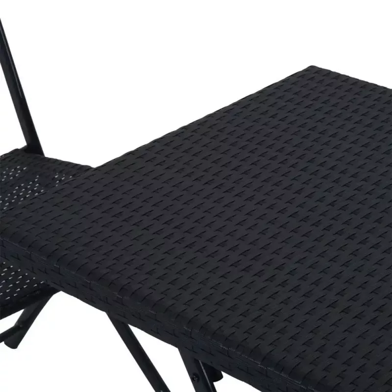 Conjunto de mobiliário de jardim Extralink L-0201P — 2 cadeiras e mesa preta