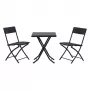 Conjunto de mobiliário de jardim Extralink L-0201P — 2 cadeiras e mesa preta