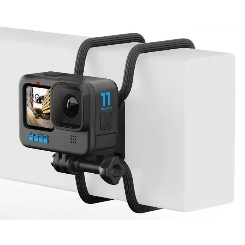 Conjunto de suportes GoPro Flexible Grip Mount para todas as câmaras HERO, plástico preto