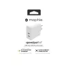 Adaptador de parede mophie USB-C-PD-DUAL-67W-GAN branco EU (2xUSBC)